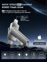 MOVE SPEED 128GB-512GB Apple MFi Program Flash Drive Lightning/Type C for iPhone ipad - Image 3