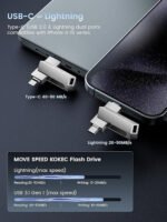 MOVE SPEED 128GB-512GB Apple MFi Program Flash Drive Lightning/Type C for iPhone ipad - Image 5